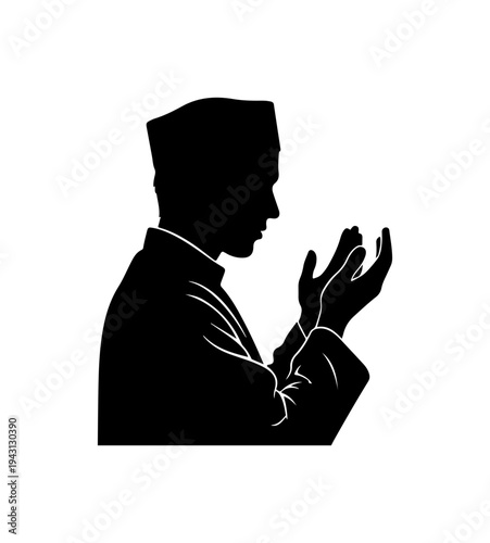 Man Praying Silhouette