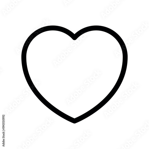 Simple Heart Symbol Illustration line