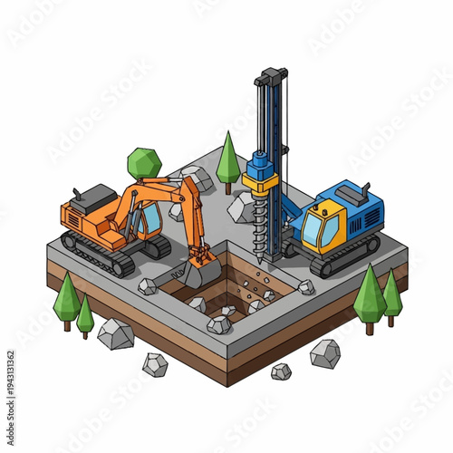 forklift loader and truck