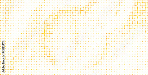 Subtle Golden Plus Sign Halftone Pattern Background with Light Texture, Golden Plus Sign Abstract Halftone Pattern on Clean White Background