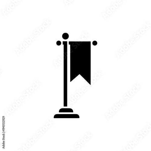 Bold Single Fill Silhouette – Religious Processional Banner
