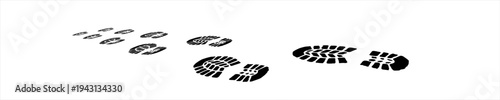 footprint shoe sole tracking path on transparent background, shoe footprint path vector illustration,Eps10