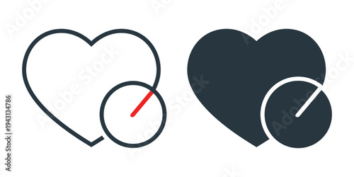 Heart Rate Zone Icon. Fitness Training Intensity. Vector Illustration