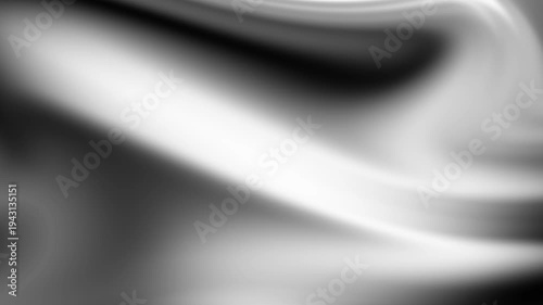 abstract black and white silk fabric style motion design with glowing curved dynamic lines.