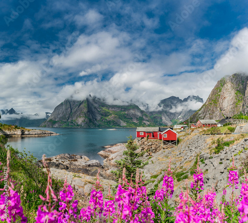 Panoramic view of Hamnøy in Lofoten, Norway