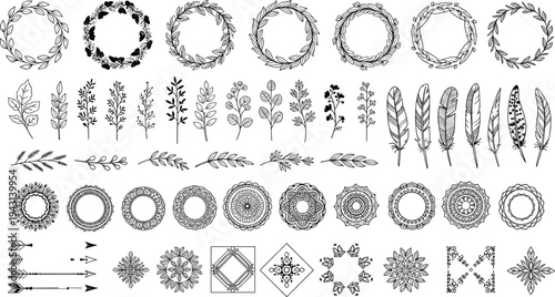 Black flower branch silhouette, minimalist botanical twig illustration, hand drawn nature element, spring floral icon, isolated on white background, design. (20 words)