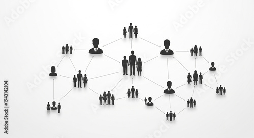 Network of People - A Visual Representation of Social Connections and Relationships.