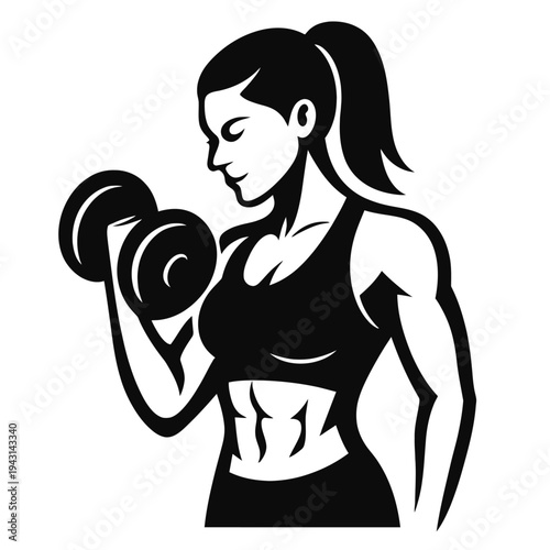 A minimalist illustration of a person's face in white against a black background