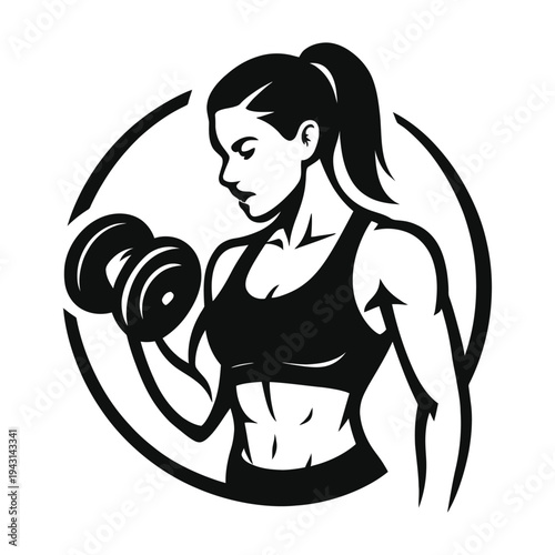 A minimalist illustration of a person's face in white against a black background