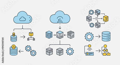 Cloud Data Storage and Transfer Process.