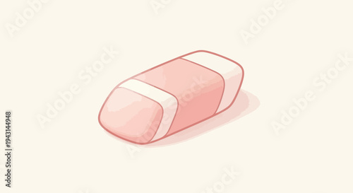 Pink Cartoon Band Aid on White Background.