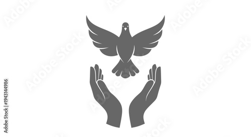 Hands Releasing Dove into Freedom.