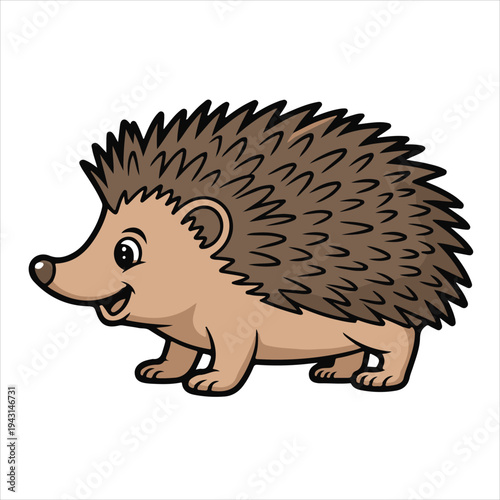 Cartoon hedgehog vector illustration