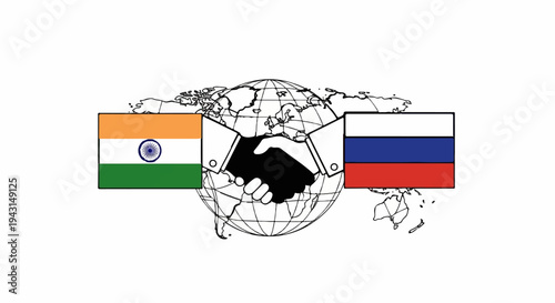 Nations shake hands over globe