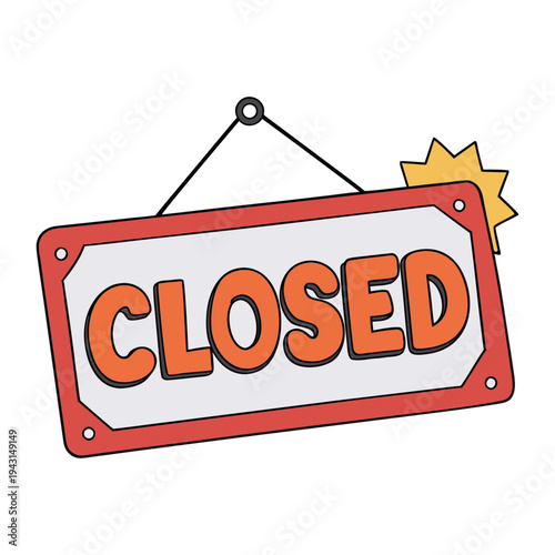 A clear “Closed” sign hangs on the door, letting visitors know the shop is not open, creating a quiet pause before the next business day begins.
