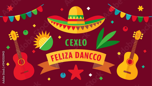 Colorful collection of festive party hats and noisemakers