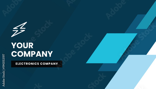 Modern Electronics Business Card Template for Tech and Digital Services