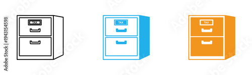 Tax file cabinet icons