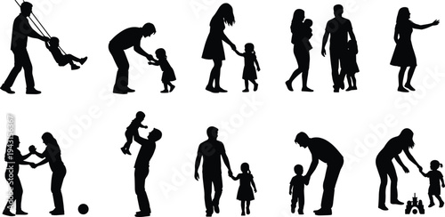 Black silhouette of a professional man wearing glasses sitting at a desk and working on a laptop computer isolated on white background for business