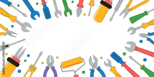 A vibrant assortment of colorful pencils arranged in a circular pattern Vector