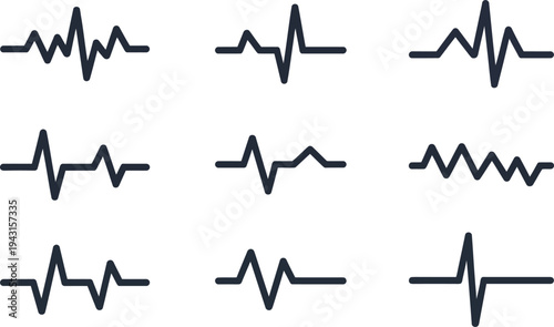 Collection of various electrocardiogram readings
