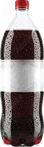 Cold Soda Bottle on White Background