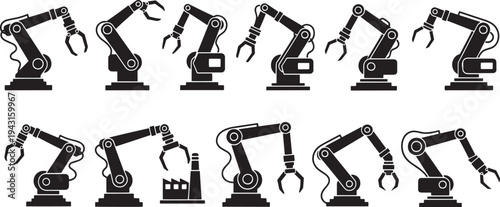 Industrial robotic arms and automation technology in manufacturing and engineering