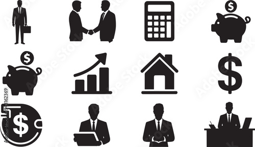 Black and white representing business finance and economic concepts economy