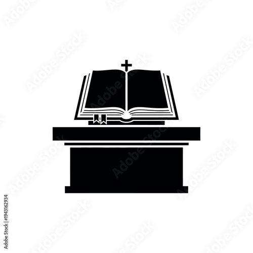 Bible on a Stand Icon.