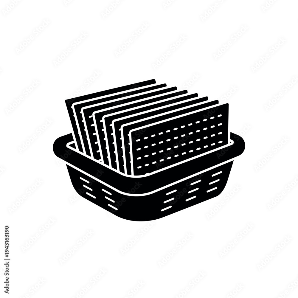 Fototapeta premium Matzah in a Basket Passover Tradition.