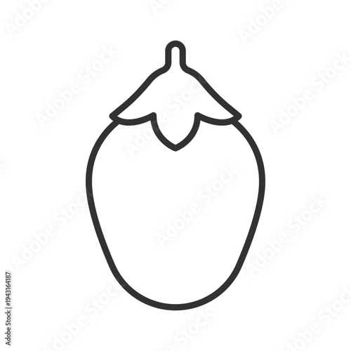 Strawberry icon in line design. strawberry berry fruit food fresh organic sweet healthy farm market nutrition dessert ingredient on white background vector. strawberry editable stroke icon