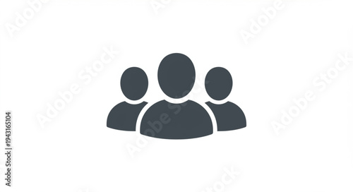 Group of People Icon Silhouette Illustration.