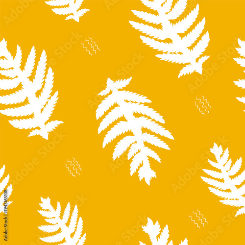 Seamless pattern of Common tansy plant