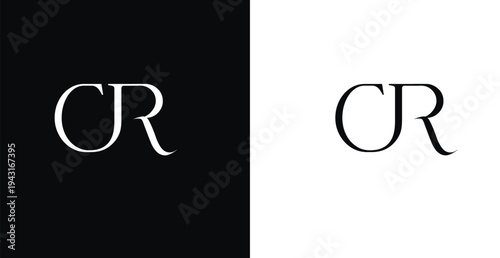 A stylized logo featuring the letters CR in elegant font on contrasting black and white backgrounds