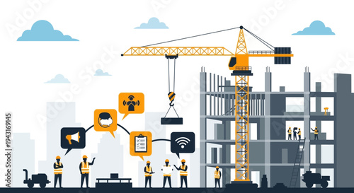 Construction Site with Crane and Workers 6.