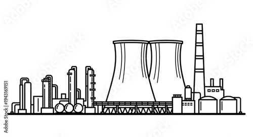 Nuclear Power Plant Industrial Complex.