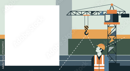 Construction Worker Operating Crane Equipment 2.