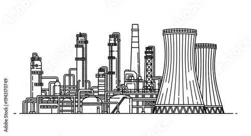 Nuclear Power Plant Industrial Complex.