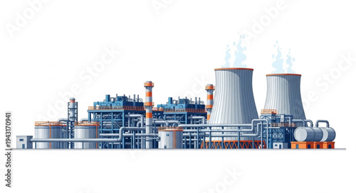 Nuclear Power Plant Industrial Complex.