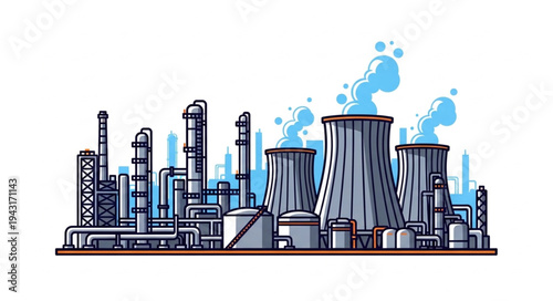 Nuclear Power Plant Industrial Complex.