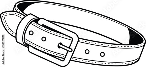  A classic belt illustration, showcasing the simple, enduring design. It focuses on the materials and construction, a timeless piece.