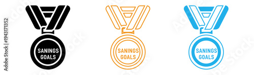 Savings goals medals