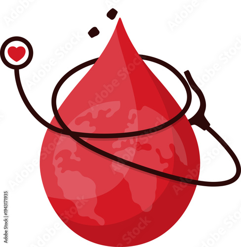 World hemophilia day illustration. Vector isolated