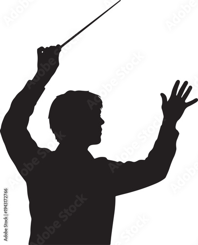 Silhouette of a person holding a whisk also transparent background kitchen tool cooking