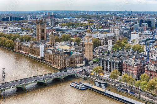 Westminster Bridge, Big Ben and the Parliament, London, England, UK