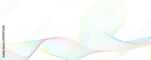 Abstract modern colorful wavy line business banner background. 