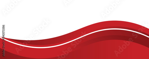 Curved golden yellow wave and a deeper red wavy border, footer vector illustration