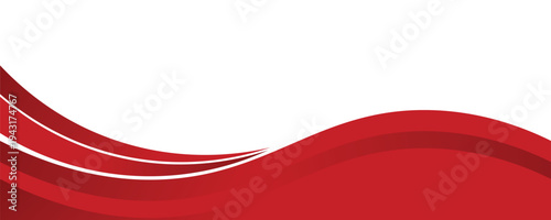 Curved golden yellow wave and a deeper red wavy border, footer vector illustration