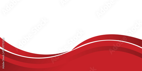 Curved golden yellow wave and a deeper red wavy border, footer vector illustration