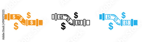 Money flow icons